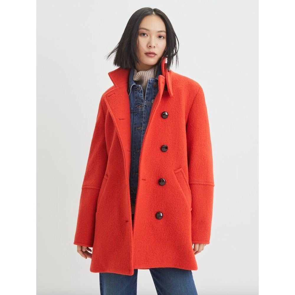 Veronica Beard Chapman Dickey Coat Red